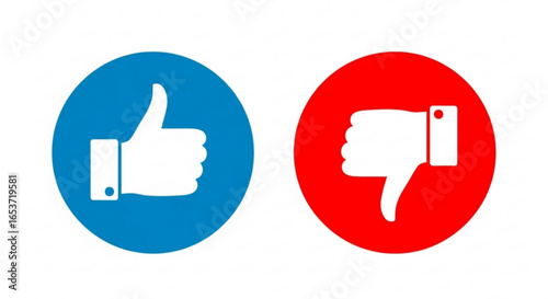 Thumbs Up and Thumbs Down Icons A Visual Representation of Approval and Disapproval
