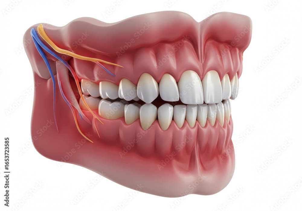 Fototapeta premium x-default 3D Model of Human Teeth and Gums
