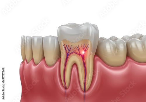 x-default Inflamed Tooth Nerve Stock Photo