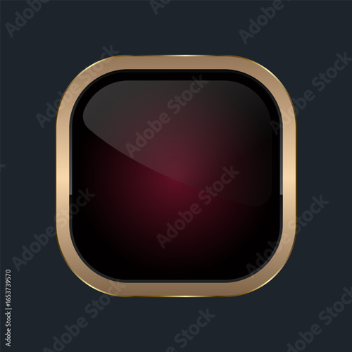A premium square design with softly rounded edges, featuring a deep red-black gradient center that radiates richness and elegance banner vector illustration