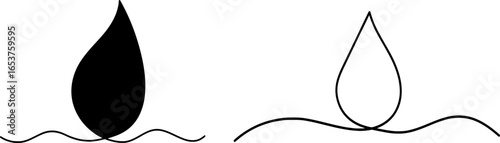 water drop vector illustration isolated on background