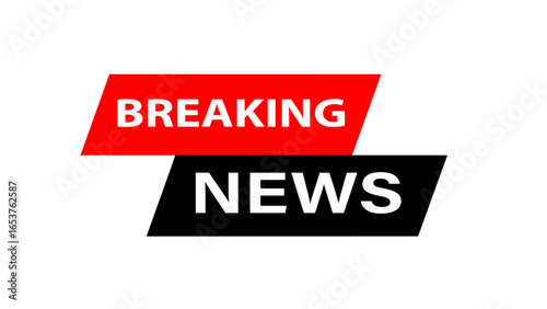 Breaking news headlines for news events icon. Vector Illustration
