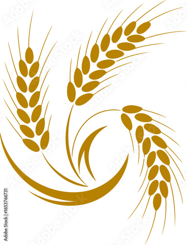 Wheat grain harvest agriculture farm field crop bakery logo