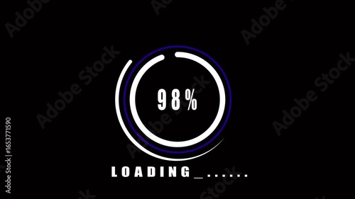 Animated loading circle 81 percent complete progress bar digital interface technology modern design. Loading screen animation 81 percent complete progress bar animated loading.