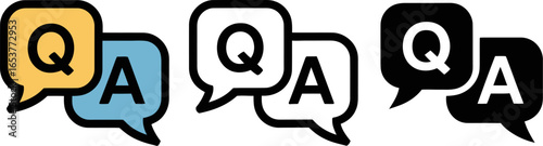 Find answers questions and answers faq qa icon graphic