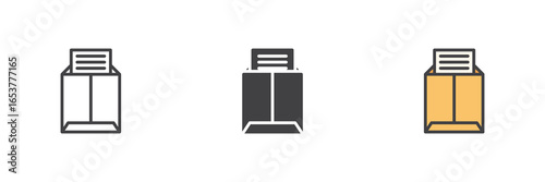 Mail document line icon