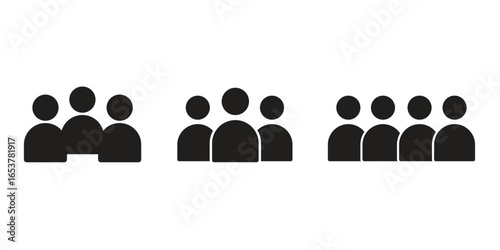 Multiple Team Size Icons for Scalable Group Management and Organization Charts