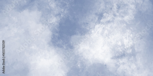 cloudy sky with color and white clouds filling the frame in an artistic watercolor painting style clouds background.	