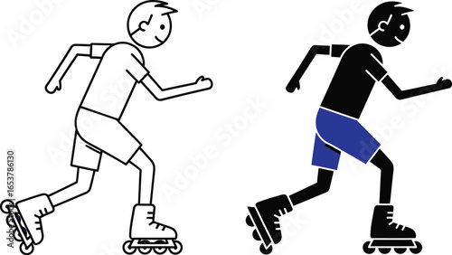 Roller skating inline skates vector illustration design vector