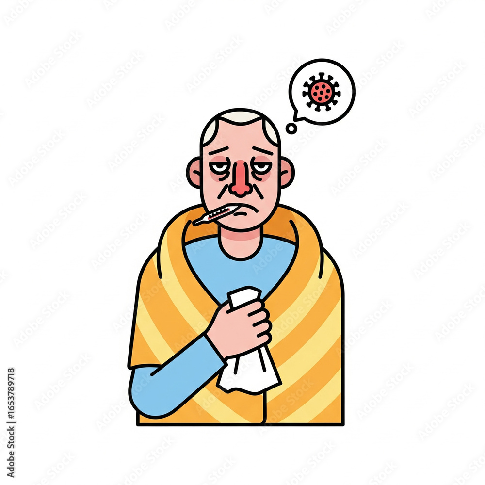 Obraz premium people have flu and cold