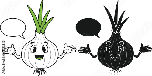Cute cartoon onion character design vector illustration vector