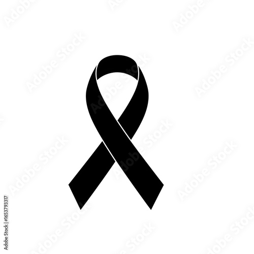 An isolated pink breast cancer awareness ribbon is a symbol of support and charity