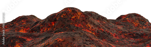 Photos Frame of lava and magma mountain rock with isolated on transparent background -