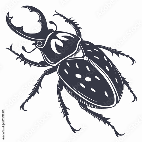Illustration of a stag beetle, a fascinating insect with impressive mandibles