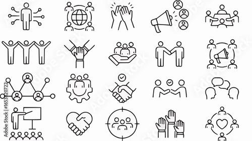 People and teamwork icons