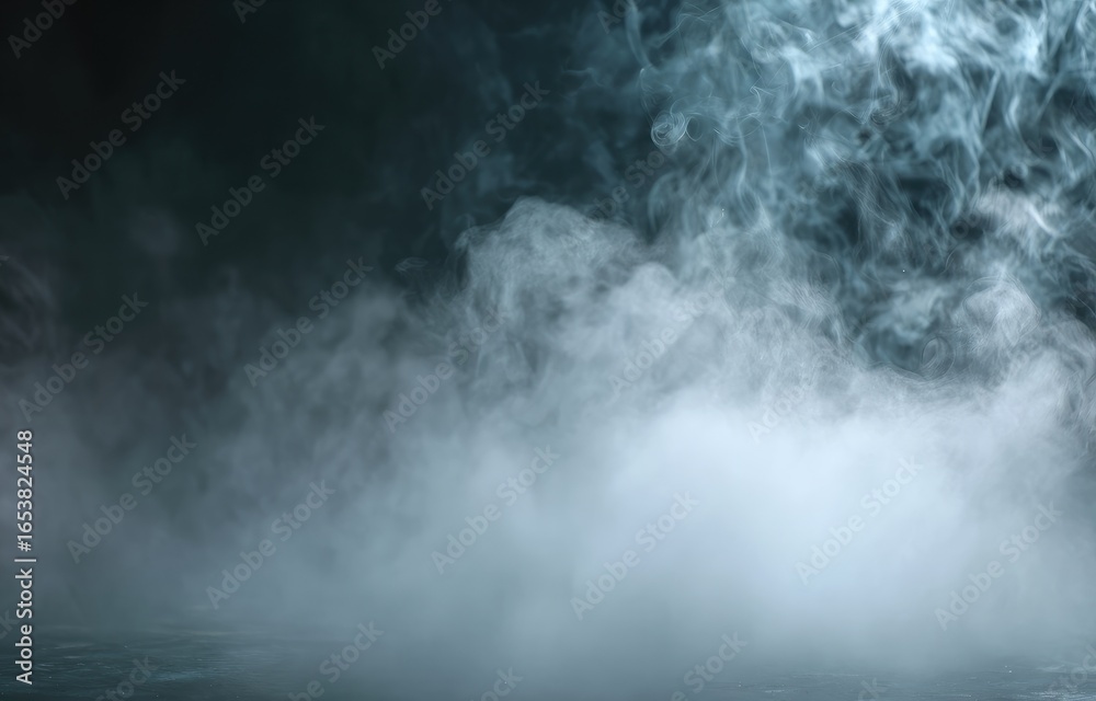 Fototapeta premium Dark smoky background with diffused light