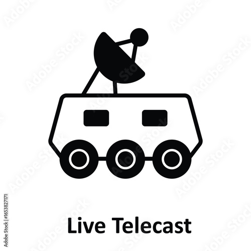 Live Telecast Vector icon which can easily modify or edit