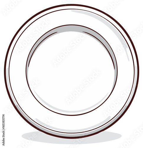 White Plate on a Table ready for Food Service for a Restaurant or Home Meal