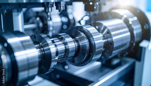 精密機械　クローズアップ、生成AI　背景　