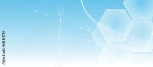 Abstract geometric shape technology digital hi tech concept background with science concept. Space for your text