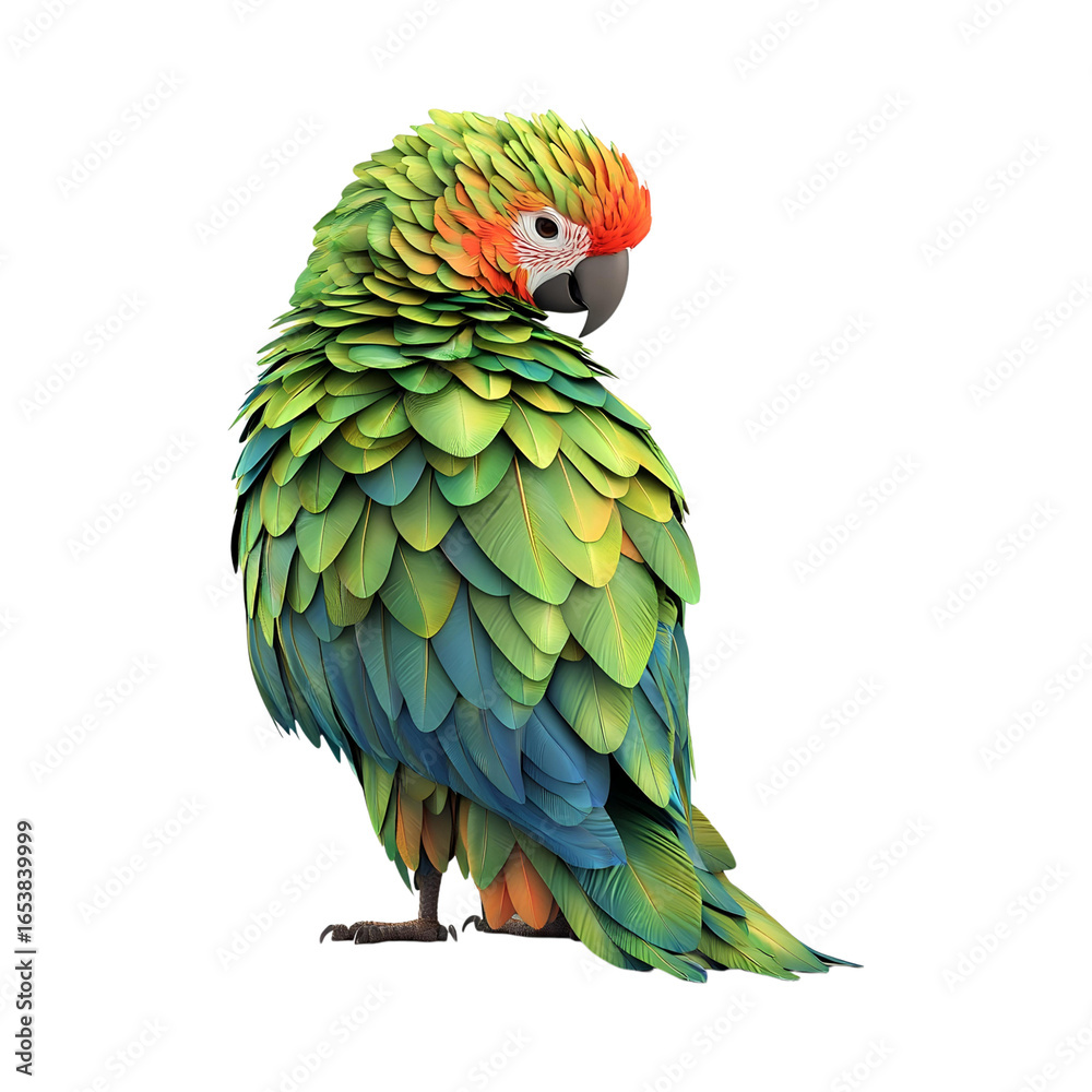 Obraz premium parrot on white background