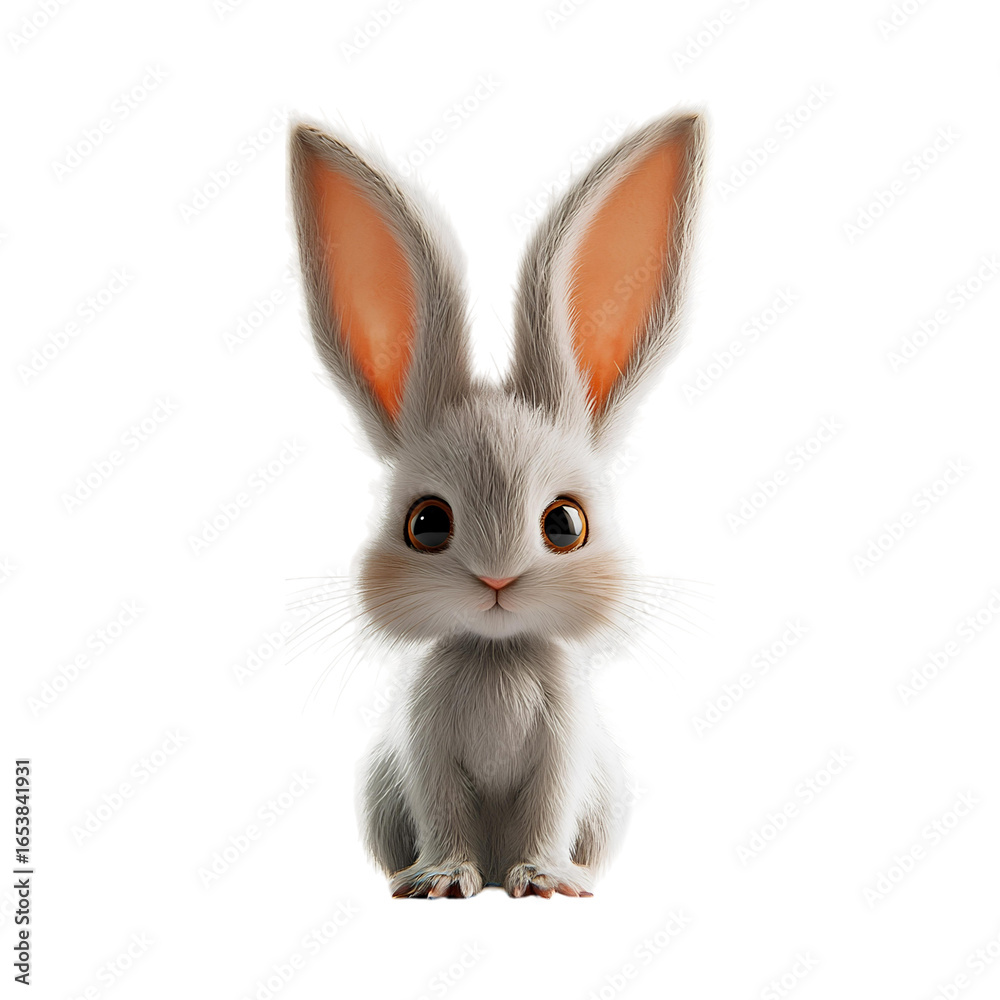 Obraz premium white rabbit isolated on white
