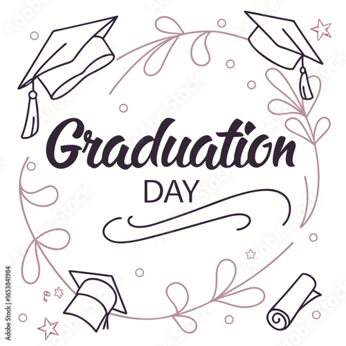 Graduation day celebration with academic caps and scrolls