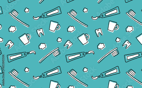 歯磨きテキスタイル単色