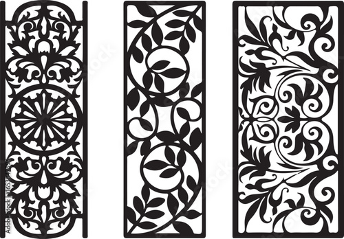 Elegant Laser Cut Wall Art Vector Design, crafted with intricate detailing for a modern and stylish look. Perfect for wall panels, partitions, and home decorations,