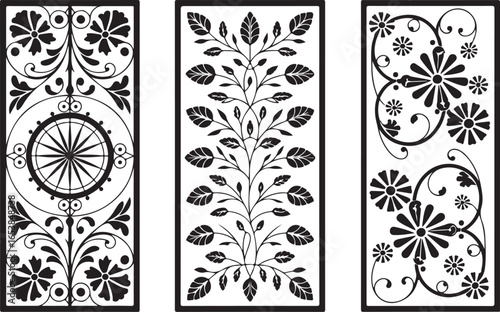 Elegant Laser Cut Wall Art Vector Design, crafted with intricate detailing for a modern and stylish look. Perfect for wall panels, partitions, and home decorations,