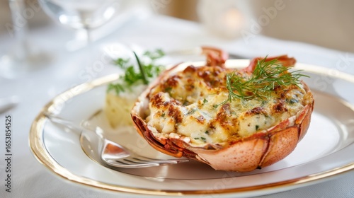 Stuffed Lobster Tail Gratin: Culinary Elegance