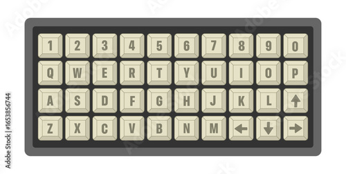 mechanical pc keyboard illustration