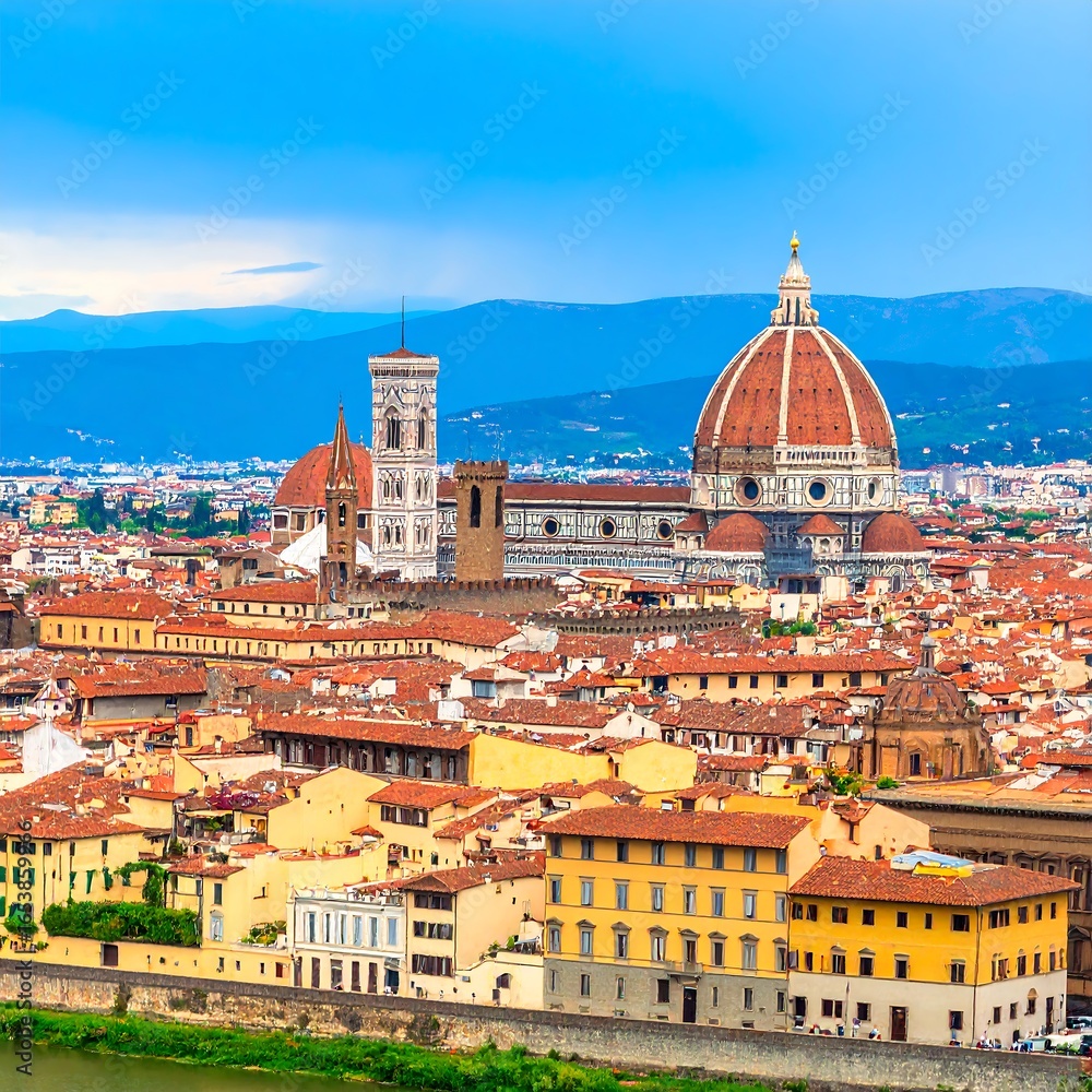 Fototapeta premium Panoramic view of Florence cityscape