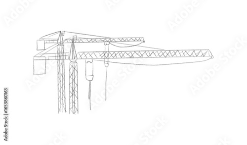 Building crane sketch