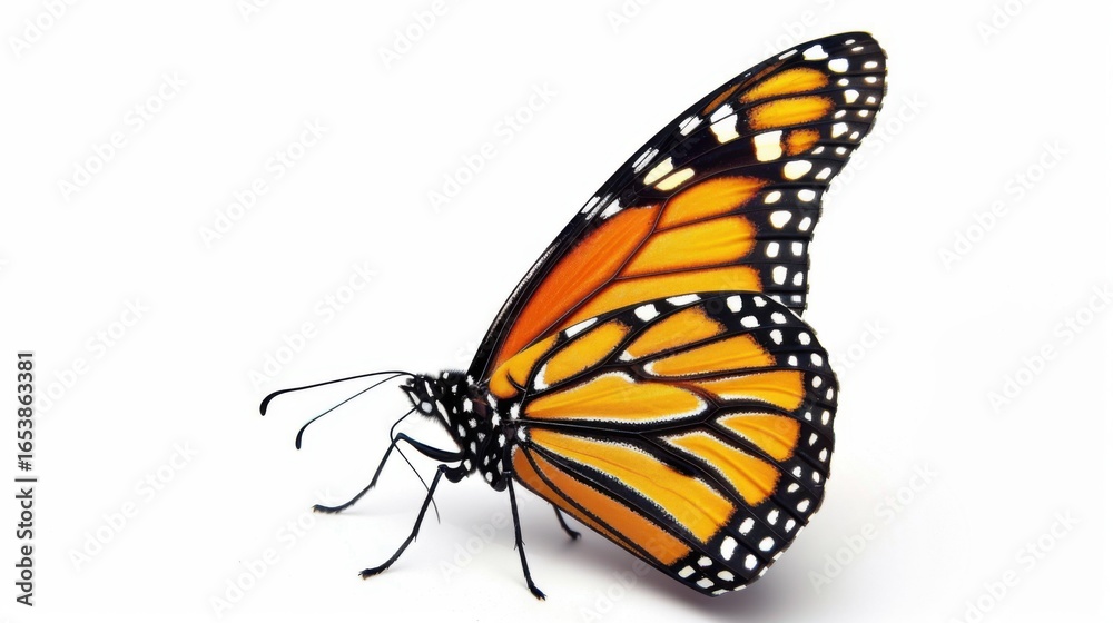 Fototapeta premium A Butterfly on a White Background