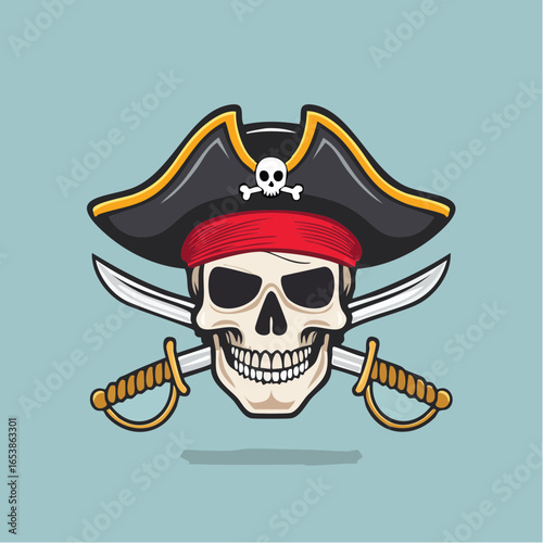 Pirate Skull and Crossed Swords