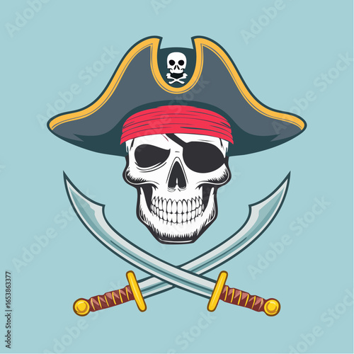 Pirate Skull and Crossed Swords