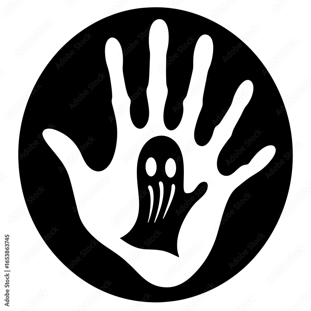 Obraz premium Shadow ghost silhouette vector illustration