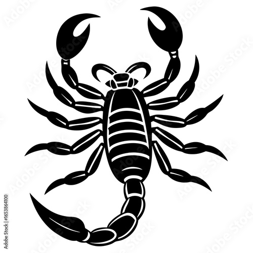 Scorpion outline silhouette vector illustration