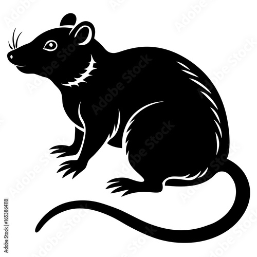 Rat silhouette vector illustration