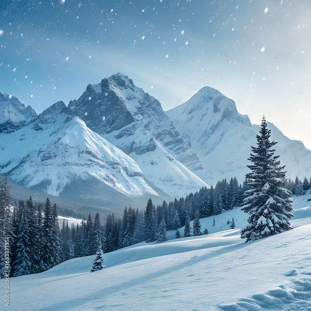 Fototapeta premium winter landscape in the mountains