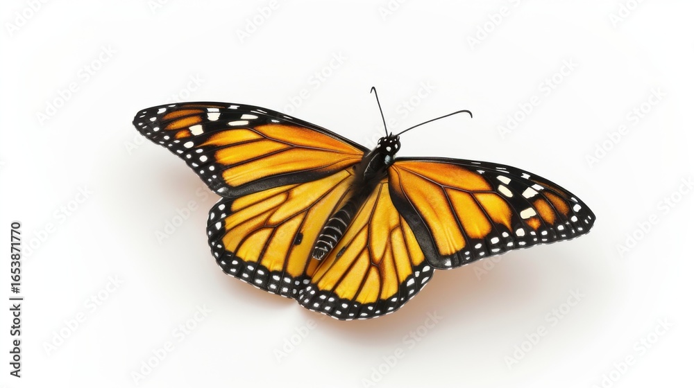 Naklejka premium A Butterfly on a White Background