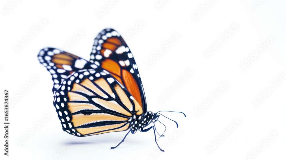 Fototapeta premium A Butterfly on a White Background