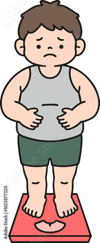 Weight measurement: obese men