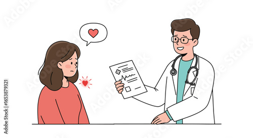 Doctor Consulting Patient about Heart Health Issues.