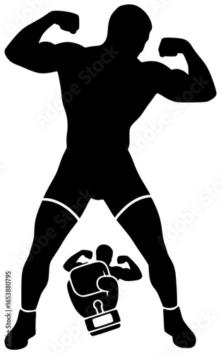 Wrestler punches opponent and kicks rival slams adversary smashes challenger defeats enemy attacks foe battles competitor fights overpowers dominates rival strongly today