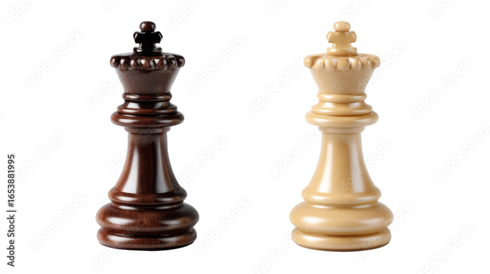 Chess King Figures: A strategic tableau of a solitary dark chess king, standing in contrast beside its ivory counterpart. the pieces capture a moment of silent anticipation and regal dominance. Chess King Figures: A strategic tableau of a solitary dark chess king, standing in contrast beside its ivory counterpart. the pieces capture a moment of silent anticipation and regal dominance.