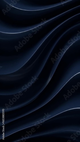 Wallpaper Mural Abstract Dark Blue Wavy Fabric Texture with Silver Highlights Seamless Motion Torontodigital.ca