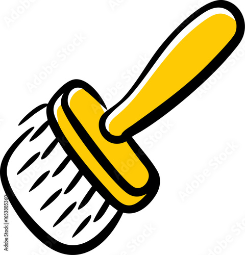 A single pet grooming brush isolated on white background