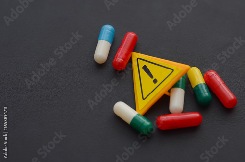 Colorful Pharmaceutical Capsules Depicting the Hidden Dangers of Medication Misuse and Drug Abuse